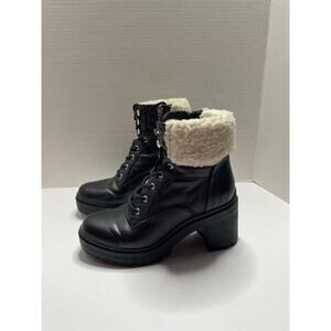 Nine West Quinine Women's Block Heel Combat Boots Size 6.5